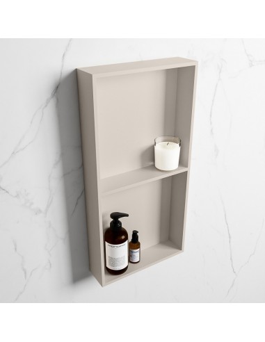 EASY hylde til badeværelset 59,5 x 29,5 cm Solid surface - Linned