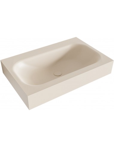 BIG SMALL væghængt håndvask 70 x 46 cm Solid surface - Linned