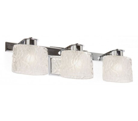 Seaview Badeværelseslampe i stål og glas B56 cm 3 x G9 LED - Poleret krom/Hvid
