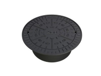 Brøndkarm med dæksel 425mm - Flydende. H=200mm. SG-jern. B125. ACO