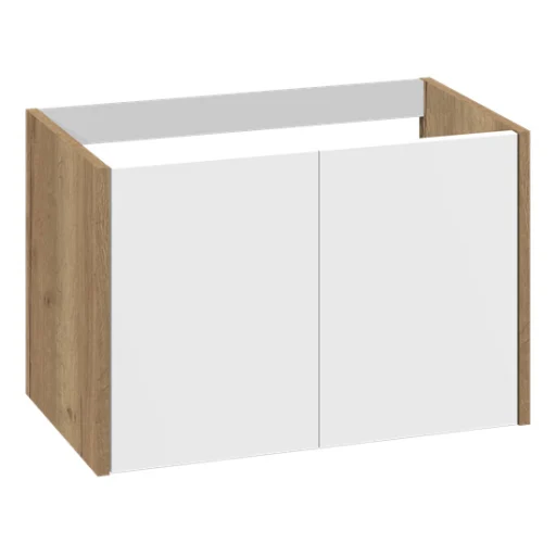 Dansani YOU Classic underskab m/2 låger, 60 cm, mat hvid/natur eg