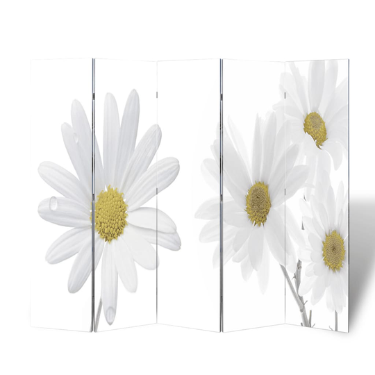 vidaXL foldbar rumdeler 200 x 170 blomstermotiv