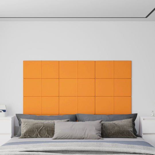 vidaXL vægpaneler 12 stk. 60x30 cm 2,16 m² stof gul