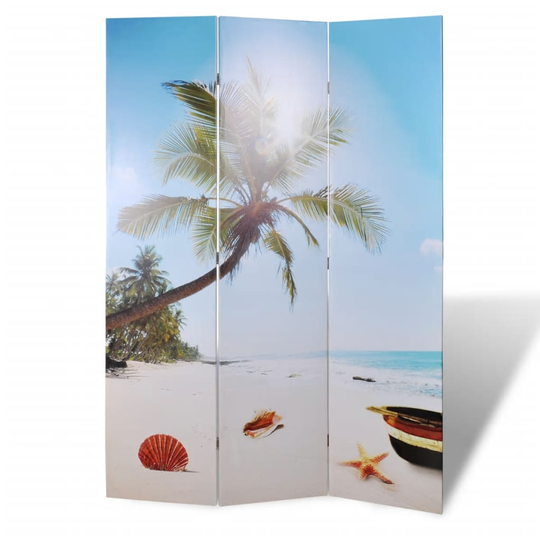 vidaXL foldbar rumdeler 120x170 strandmotiv