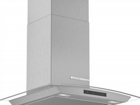 Bosch Serie 4 DWA66DM50 - Hætte - skorsten - bredde: 60 cm - dybde: 48.8 cm - udtrækning og recirkulation (-) - rustfrit stål og glas
