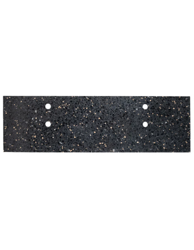 Marcel topplade med afløbshuller 150 x 45 cm terrazzo - Sort