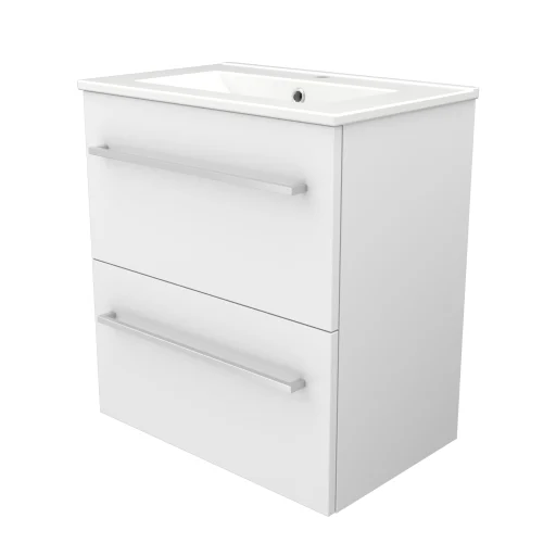 Sanibell Basicline møbelpakke 60x39 cm, greb, hvid højglans