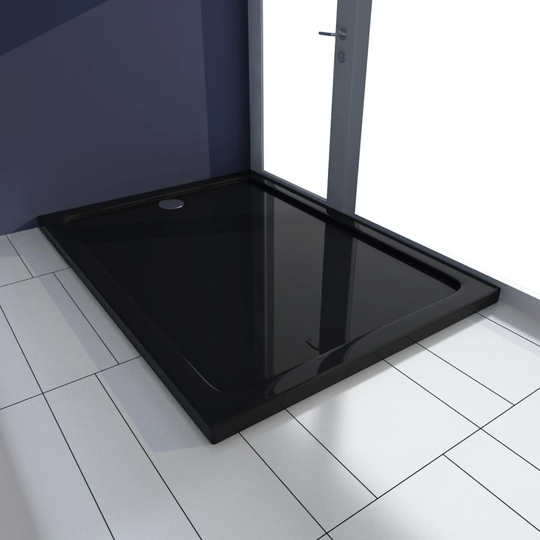 vidaX brusekar rektangulær ABS 80 x 110 cm sort
