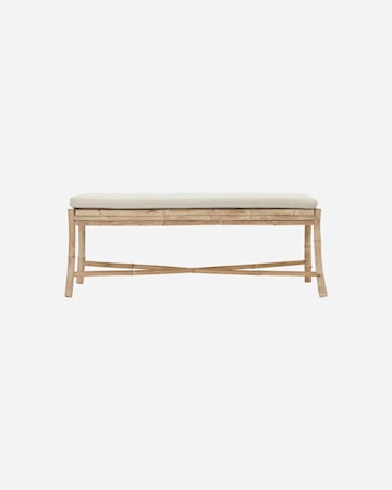 Sedeo Bænk med puder 130 cm Natur
