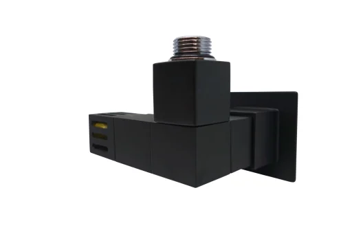 Kriss 4-K2 Rum Plus ventilsæt vinkelløbende m/Rumtermostat, Matsort