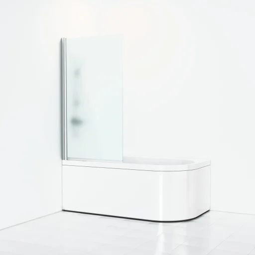 Svedbergs Skoga badekarsvæg 80 cm, frostet glas/blank alu