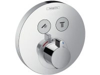 HansGrohe ShowerSelect S termostatarmatur til indbygning med afspærring til 2 udtag - kombineres med iBox 01810180