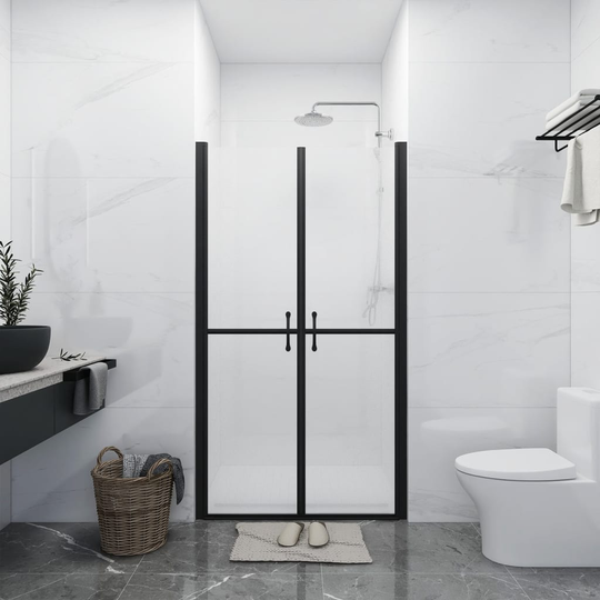 vidaXL brusedør (83-86)x190 cm sikkerhedsglas matteret
