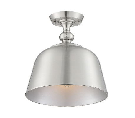 Berg 1 Semi-Flush Plafond Ø30 cm - Satineret nikkel