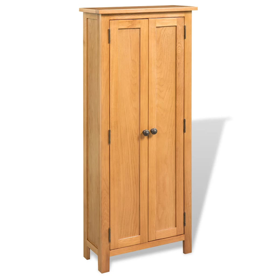 vidaXL opbevaringsskab 50x22x122 cm massivt egetræ