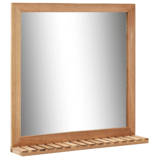 vidaXL badeværelsespejl 60 x 12 x 62 cm massivt valnøddetræ
