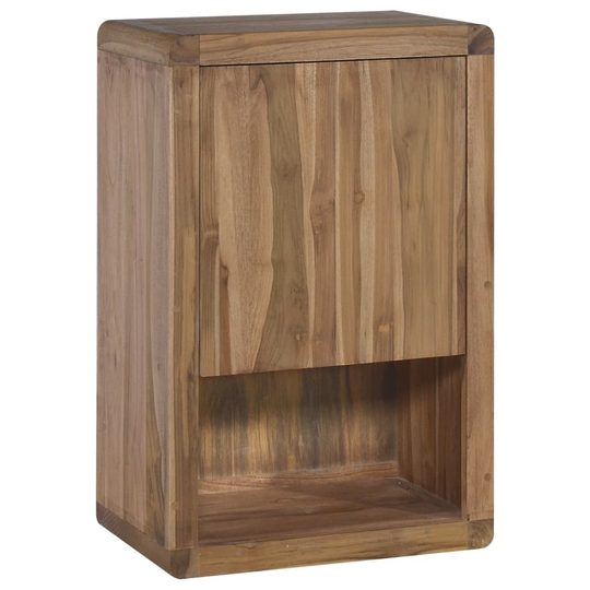 vidaXL væghængt badeværelsesskab 45x30x70 cm massivt teaktræ
