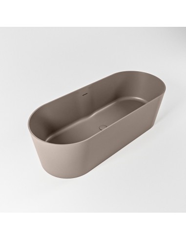 NOBLE fritstående badekar 180 x 75 cm Solid surface - Røg