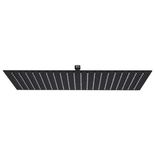 vidaXL regnbrusehoved 50x30 cm rustfrit stål rektangulær sort