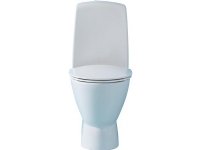 IFØ Spira Art toilet model 6240 med S-lås og uden skyllerand. Til limmontering.