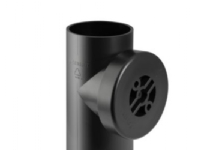 63 mm x 90° Renserør med dæksel sort PEH Geberit