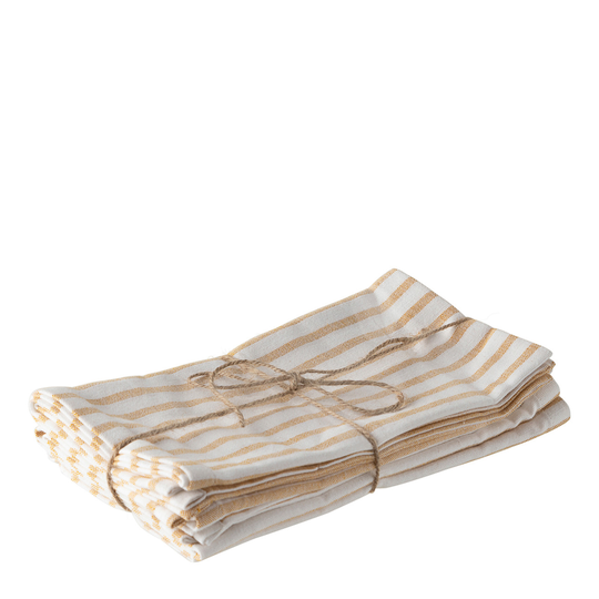 SINNERUP Mundservietter striber 4 stk. (CURRY, ONESIZE)