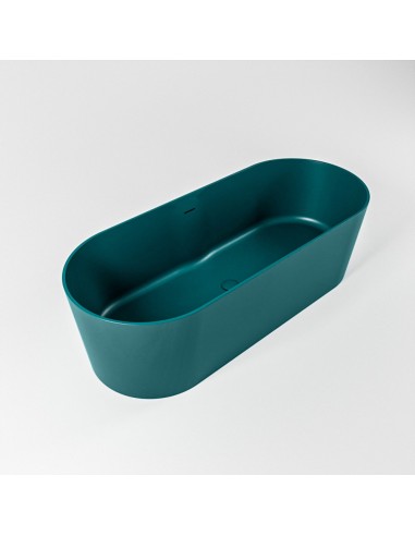 NOBLE fritstående badekar 180 x 75 cm Solid surface - Petrolium
