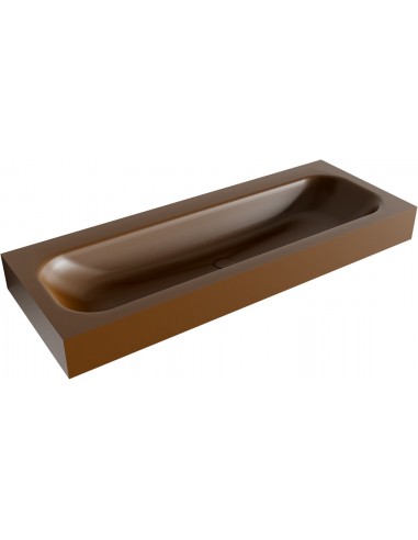 BIG LARGE væghængt håndvask 120 x 46 cm Solid surface - Rust