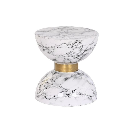 Sofabord DKD Home Decor Hvid Jern (33 x 33 x 35 cm)