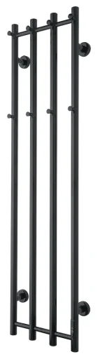 TVS Eldo 4 håndklædetørrer m/timer, el-tilslutning, 1400 x 345 mm, sort