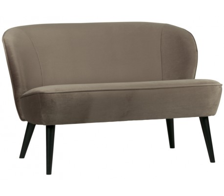 Sofabænk i velour H73 x B110 x D72 cm - Olivenguld