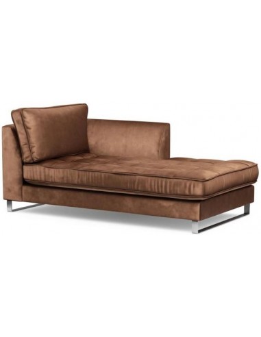 West Houston højrevendt daybed i velour 180 x 94 cm - Chokolade