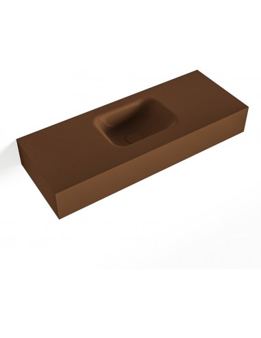 LEX væghængt håndvask 80 x 30 cm Solid surface - Rust