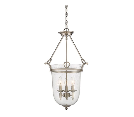 Trudy 3 Loftlampe Ø41 cm - Satineret nikkel/Klar med dråbe effekt