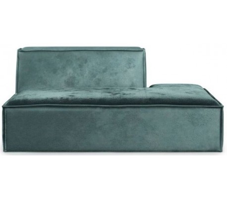 The Jagger højrevendt daybed i velour 175 x 105 cm - Mineral blå