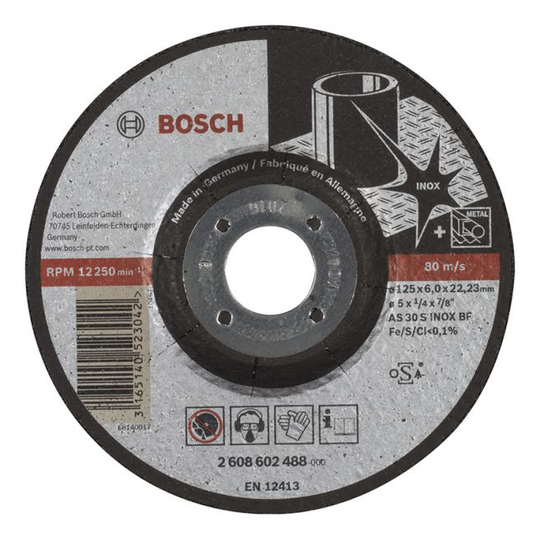Bosch Slibeskive Inox 125x6mm - 2608602488