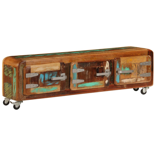 vidaXL tv-skab 120x30x37 cm massivt genbrugstræ