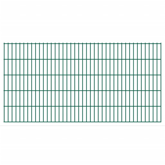 vidaXL havehegnspaneler 2D 2,008x1,03 m 22 m (total længde) grøn