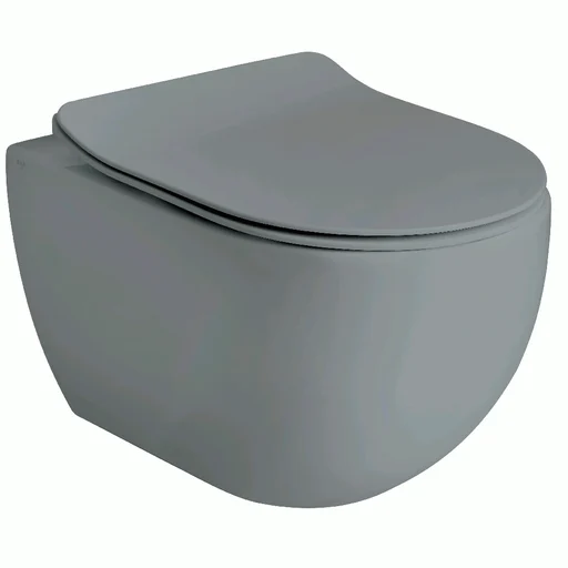 Lavabo Glomp væghængt toilet, rimless, mat grå