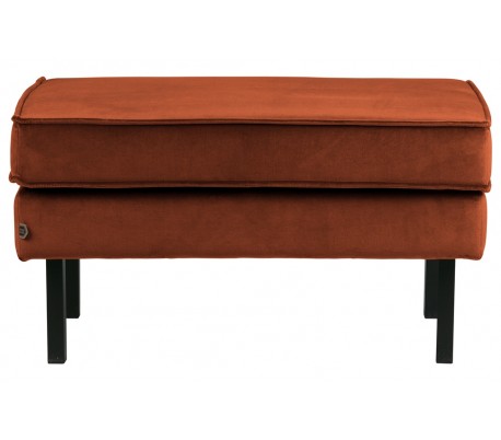 Rodeo Skammel i velour 84 x 54 cm - Rust