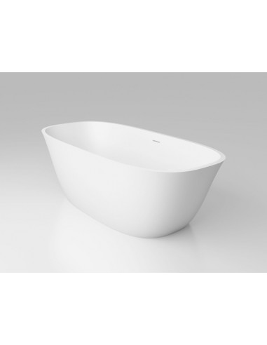 BETA V4 fritstående badekar 157 x 74 cm solid surface - Mat hvid