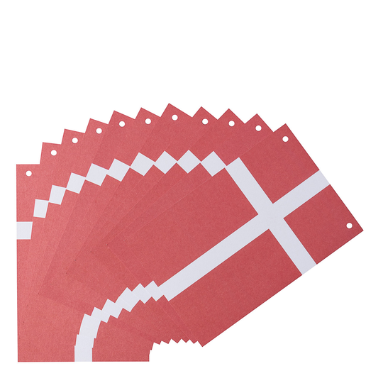 SINNERUP Guirlande af dannebrog flag (RØD, L)
