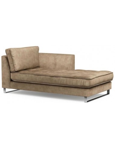 West Houston højrevendt daybed i velour 180 x 94 cm - Gyldenbeige