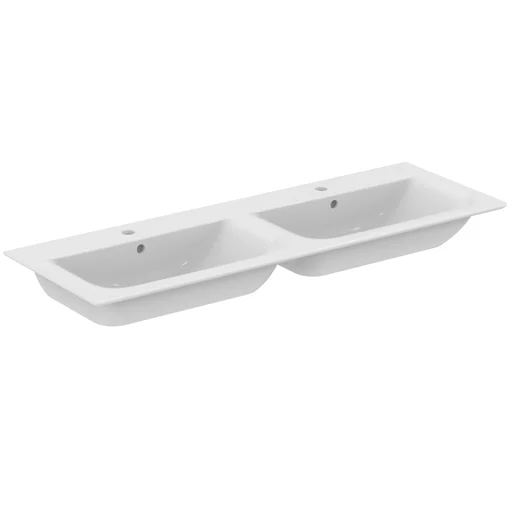 Ideal Standard Connect Air dobbelthåndvask, 134x46 cm, hvid