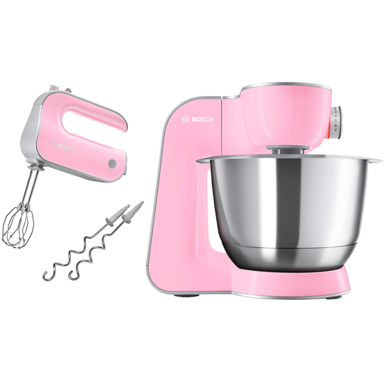 Bosch MUM5 CreationLine røremaskine + StyLine håndmixer, rosa