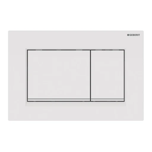 Geberit Sigma 30 betjeningsplade, hvid/mat hvid