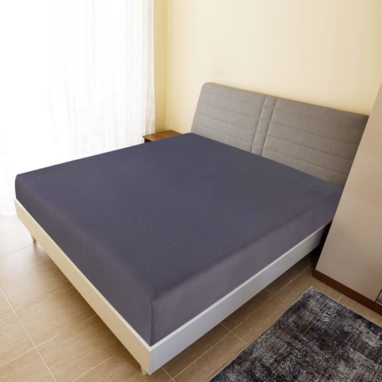 vidaXL stræklagner 2 stk. 100x200 cm jerseybomuld antracitgrå