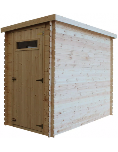 Redskabsskur i fyrretræ B144 cm - Natur/Sort