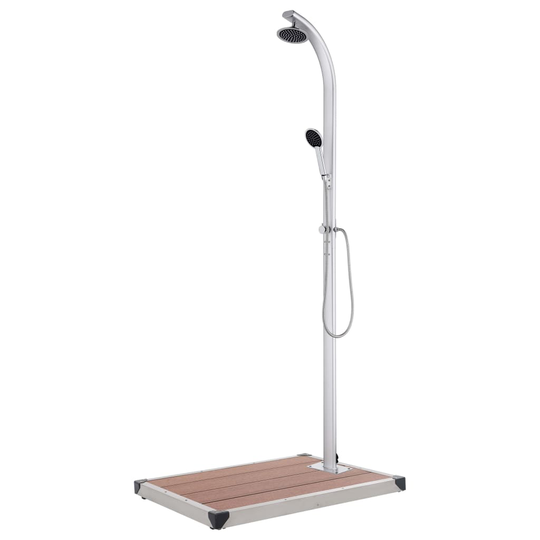 vidaXL havebruser med brun bund 220 cm aluminium