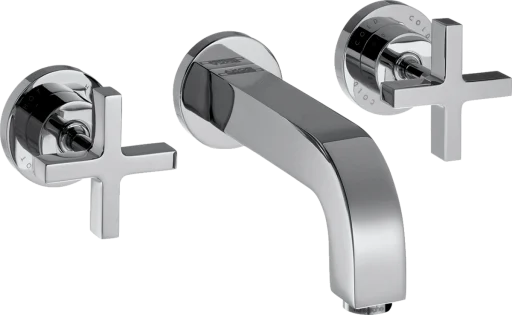 Axor Citterio 3-huls vandhane med krydsgreb, indbygning, 162 mm, krom
